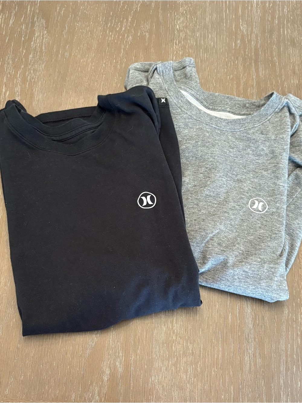 Hurley Nike Dri-Fit Black & Gray Logo Short Sleeve Tees - 2-Pack Bundle Medium
